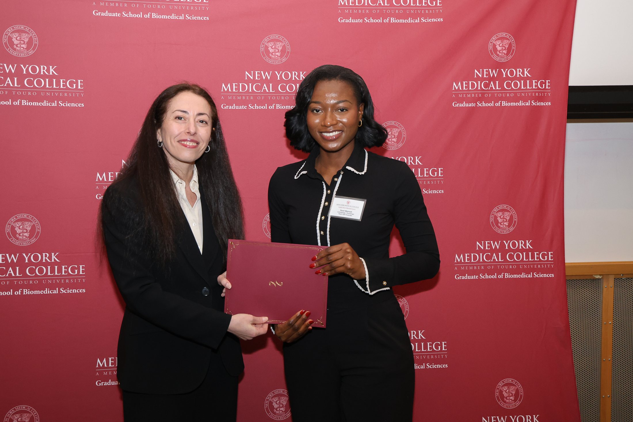 Award presentation at New York Medical College